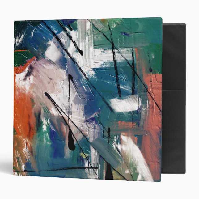 Abstract Painted Look Abstract  Binder (Front/Inside)