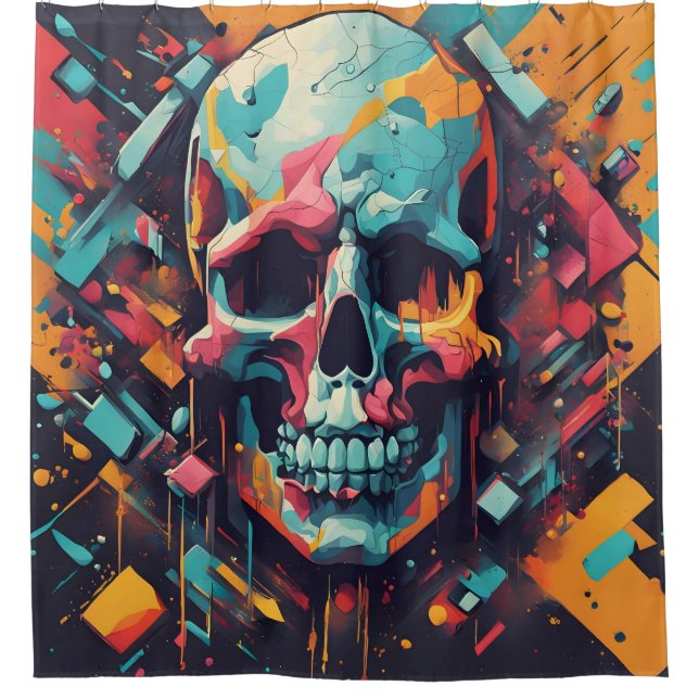 Abstract Painted Skull (Front)