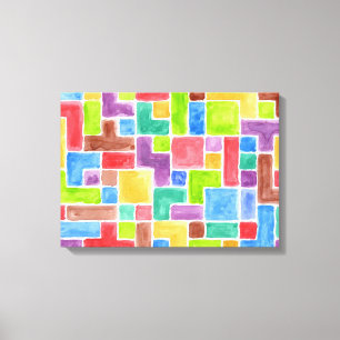 Abstract painted watercolor background. 2 canvas print