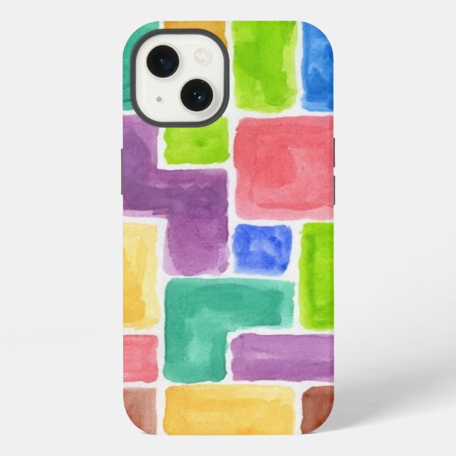 Abstract painted watercolor background. 2 iPhone case (Back)