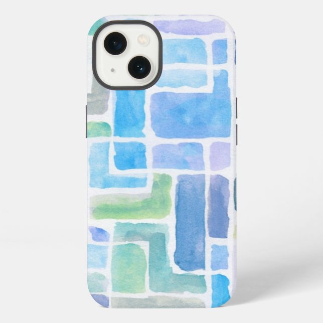 Abstract painted watercolor background. iPhone case (Back)