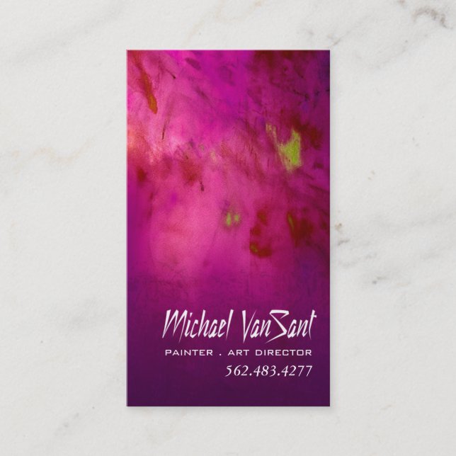"Abstract" Painter, Graphic Artist, Art Director Business Card (Front)