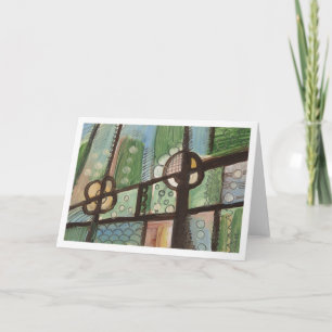 Abstract Painting 06  Inspired by Troika Pottery Card