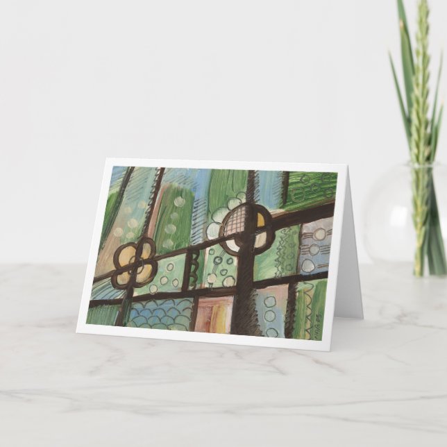 Abstract Painting 06  Inspired by Troika Pottery Card (Front)