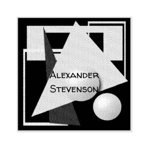 abstract painting, abstraction, green and black rubber stamp