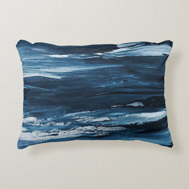 Abstract painting accent pillow (Front)
