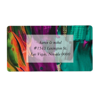 Abstract Painting Acrylic Shipping Label
