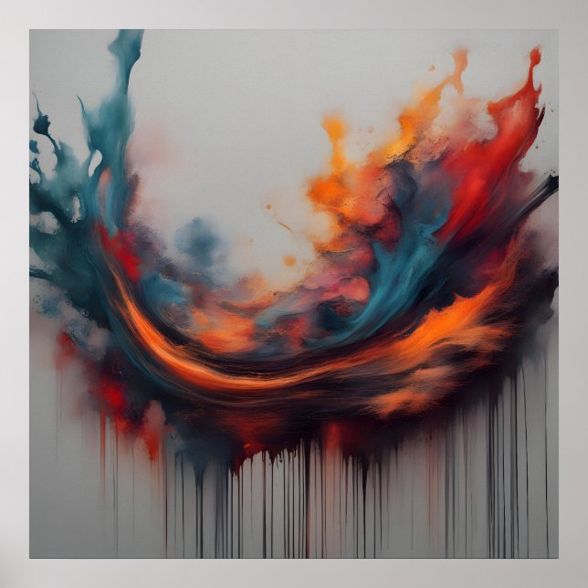 Abstract painting art poster (Front)