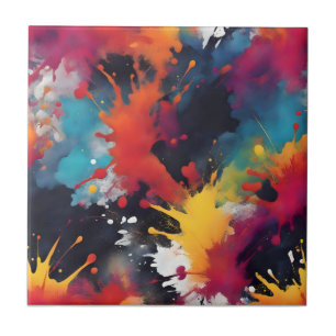 Abstract painting art tile