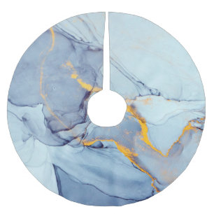Abstract Painting Background: Colourful Oil Paint. Brushed Polyester Tree Skirt