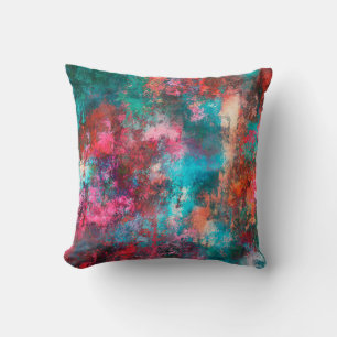 Abstract painting. Brushstrokes, spots of paint. M Throw Pillow