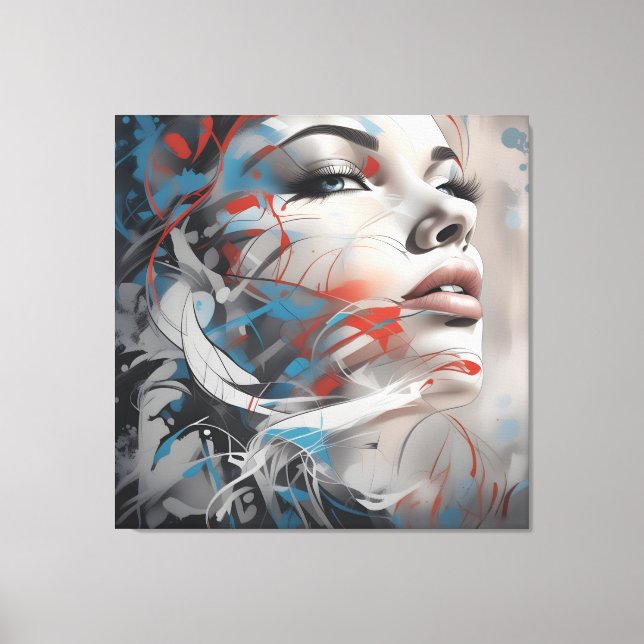Abstract painting canvas print (Front)