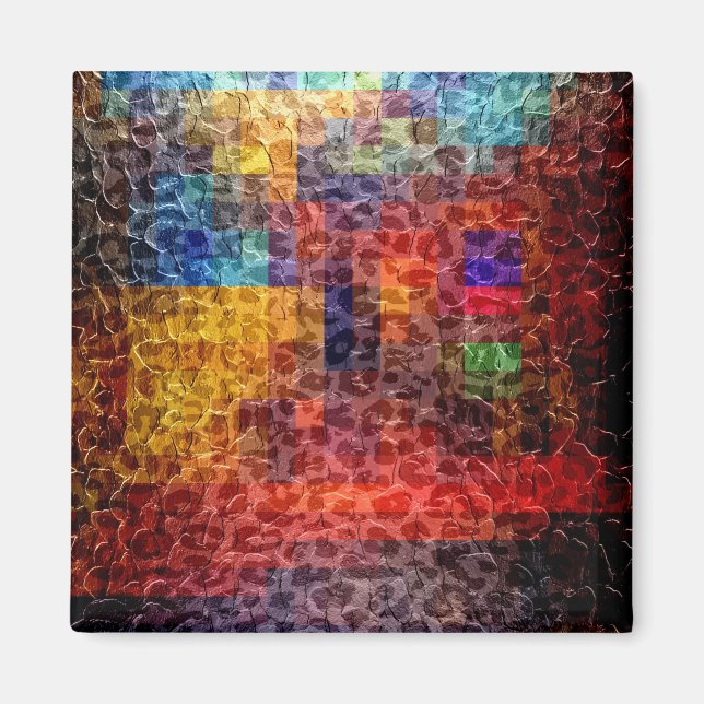 Abstract painting City Lights Magnet (Front)