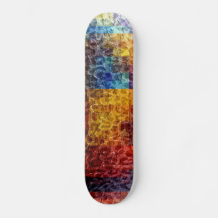 Abstract painting City Lights Skateboard