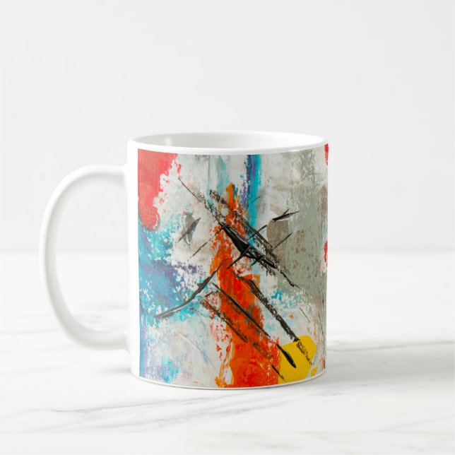 Abstract painting coffee mug (Left)