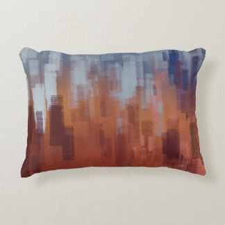Abstract painting, colourful concrete wall. accent pillow