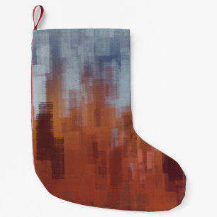 Abstract painting, colourful concrete wall. small christmas stocking