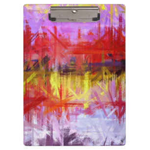 Abstract Painting Colourful Paint Brush #2 Clipboard