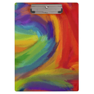 Abstract Painting   Colourful Paint Brush #9 Clipboard