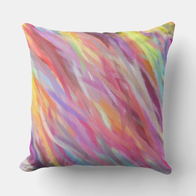 Abstract Painting Colours #100 Throw Pillow (Front)