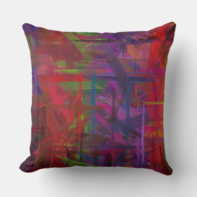 Abstract Painting Colours #19 Throw Pillow (Front)