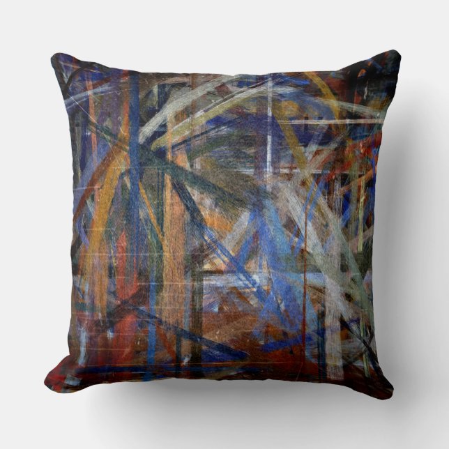 Abstract Painting Colours #44 Throw Pillow (Front)
