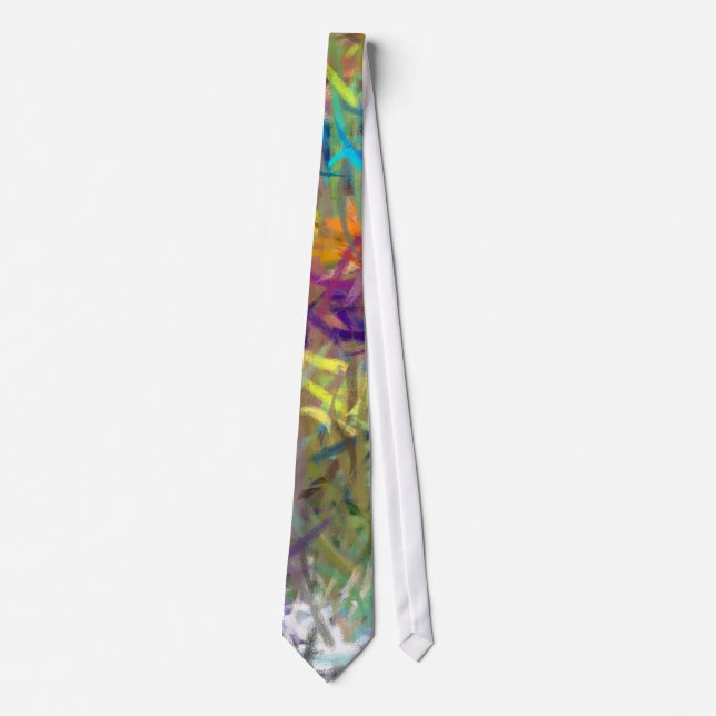 Abstract Painting Colours #65 Tie (Front)