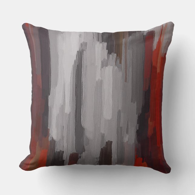Abstract Painting Colours #6 Throw Pillow (Front)