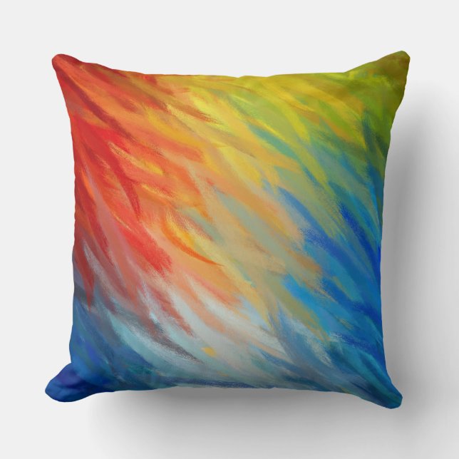 Abstract Painting Colours #73 Throw Pillow (Front)