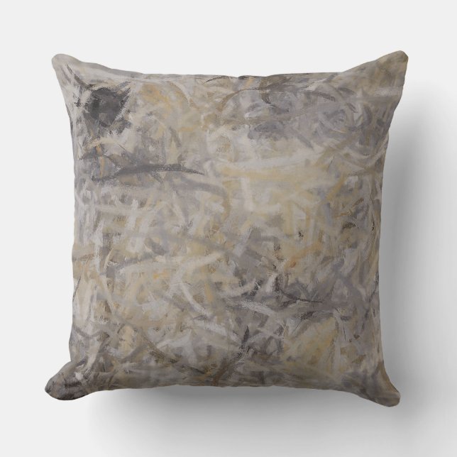 Abstract Painting Colours Throw Pillow (Front)