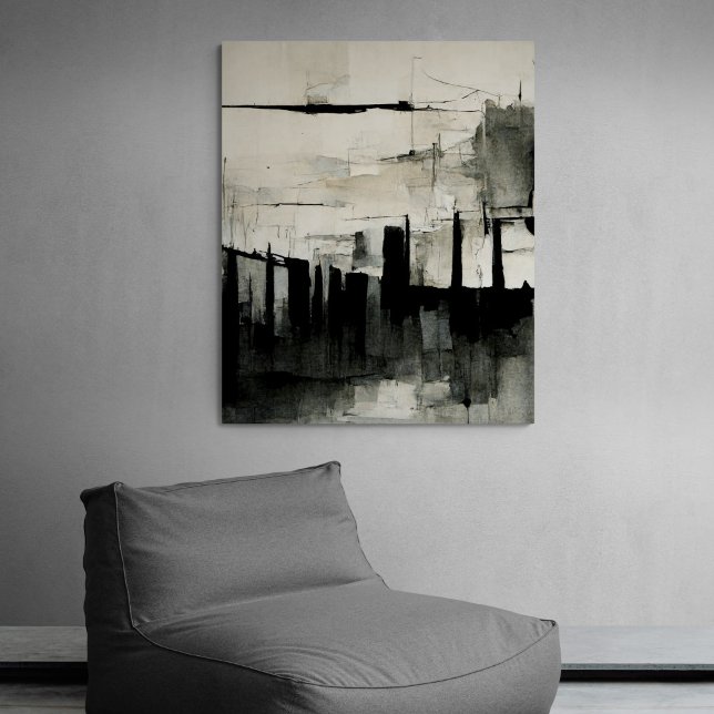 Abstract Painting "Dark Streambed". Canvas Print (Creator Uploaded)