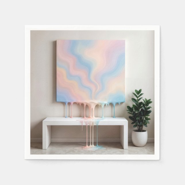 Abstract Painting Dripping on a Bench  Napkin (Front)