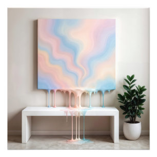 Abstract Painting Dripping on a Bench Photo Print