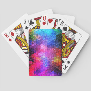 Abstract Painting   Dynamic Colorful Playing Cards