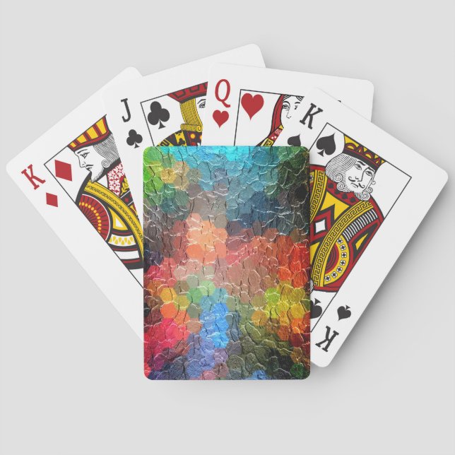 Abstract Painting | Dynamic Colors Playing Cards (Back)