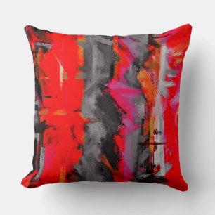 Abstract Painting Dynamic Colours #22 Throw Pillow