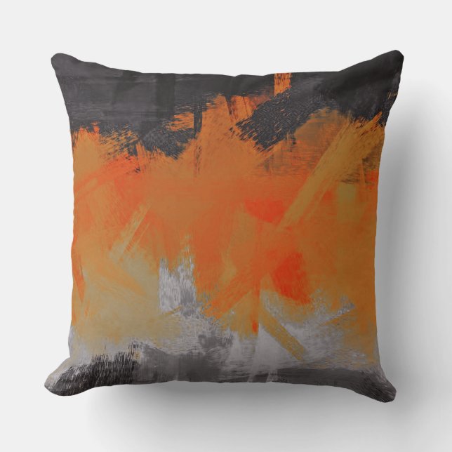 Abstract Painting Dynamic Colours #28 Throw Pillow (Front)