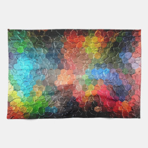 Abstract Painting Dynamic Colours Kitchen Towel
