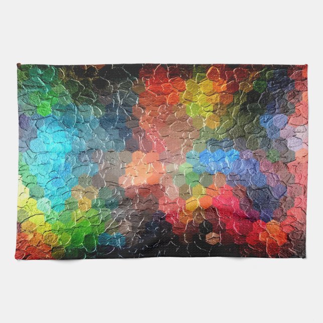 Abstract Painting | Dynamic Colours Kitchen Towel (Horizontal)