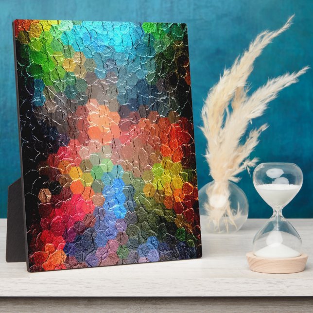 Abstract Painting | Dynamic Colours Plaque (Side)