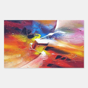 Abstract Painting Expressionism Colourful Template Sticker