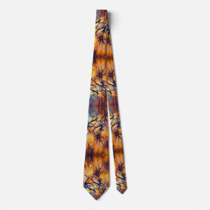 Abstract Painting in Hot Colours Tie