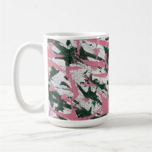 Abstract Painting in Pink and Green Coffee Mug