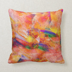 Abstract painting Infinite sunset Throw Pillow