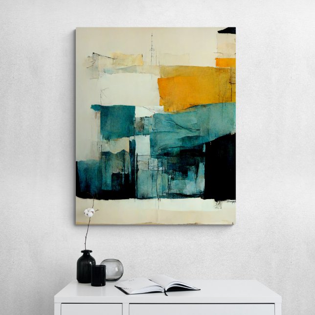 Abstract Painting "Landscape with instant space".  Canvas Print (Creator Uploaded)