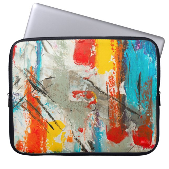 Abstract painting laptop sleeve (Front)