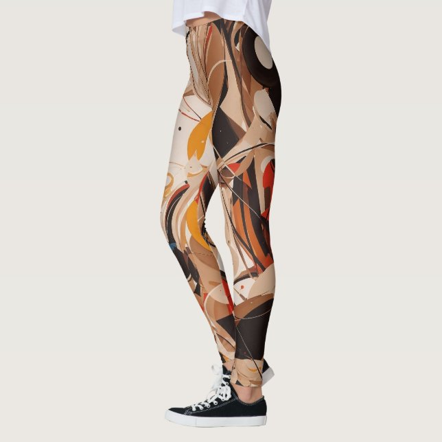 Abstract painting leggings (Left)
