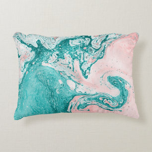 Abstract painting. Modern artwork. Marble effect p Accent Pillow