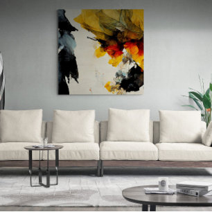 Abstract Painting "Nature flow".   Canvas Print