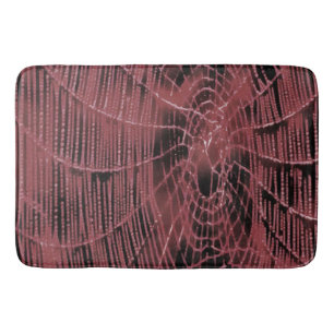 Abstract Painting Of A Magenta Pink Cobweb Bath Mat